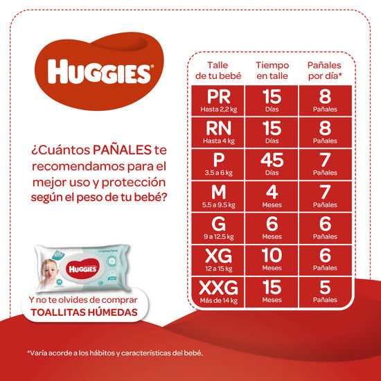 PAÑAL HUGGIES NATURAL CARE ELLAS Mx68